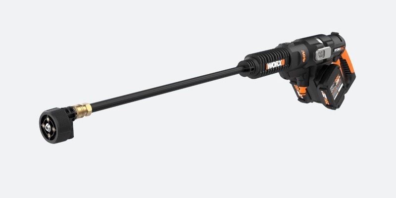 WORX WG644 40V Hydroshot portable power cleaner kit with two batteries and accessories on a white background.
