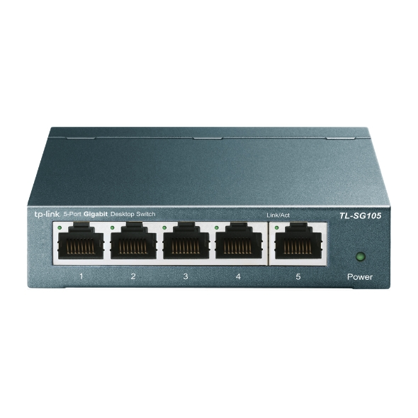 TP-Link manufacturer image of the TL-SG105 five-port Gigabit switch.