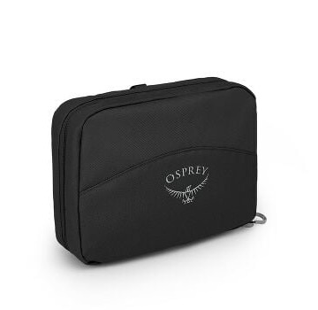 Black Osprey Daylite Hanging Toiletry Kit model 10004995 shown closed on a white background.
