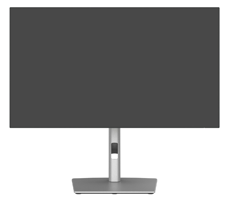 Manufacturer front view of the Dell U2725QE monitor and stand, from its user guide.