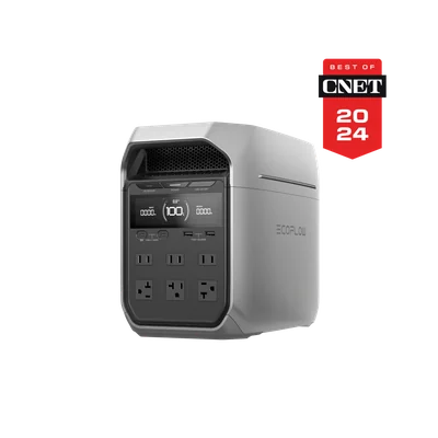 EcoFlow manufacturer photo of the US DELTA 3 Plus; the image includes the maker’s CNET award graphic.