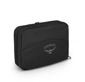 Black Osprey Daylite Hanging Toiletry Kit model 10004995 shown closed on a white background.