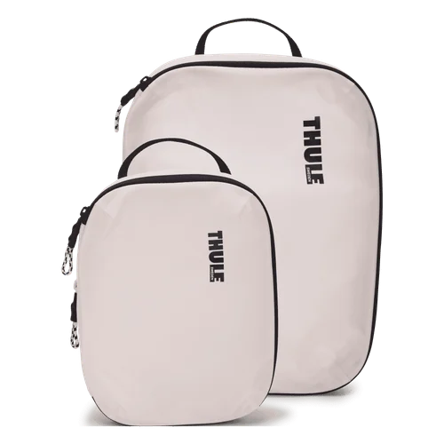 White Thule Compression Cube Set, model 3204860, with one small and one medium cube.