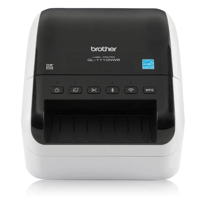 Brother manufacturer photo of the QL-1110NWB label printer.