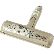 ChomChom reusable pet hair roller in a beige brand color on a white background.