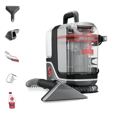 Hoover CleanSlate XL FH15000V portable cleaner with hose, handle, and wide cleaning tool.