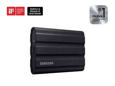 Manufacturer product photo of Samsung T7 Shield 2TB (Black).