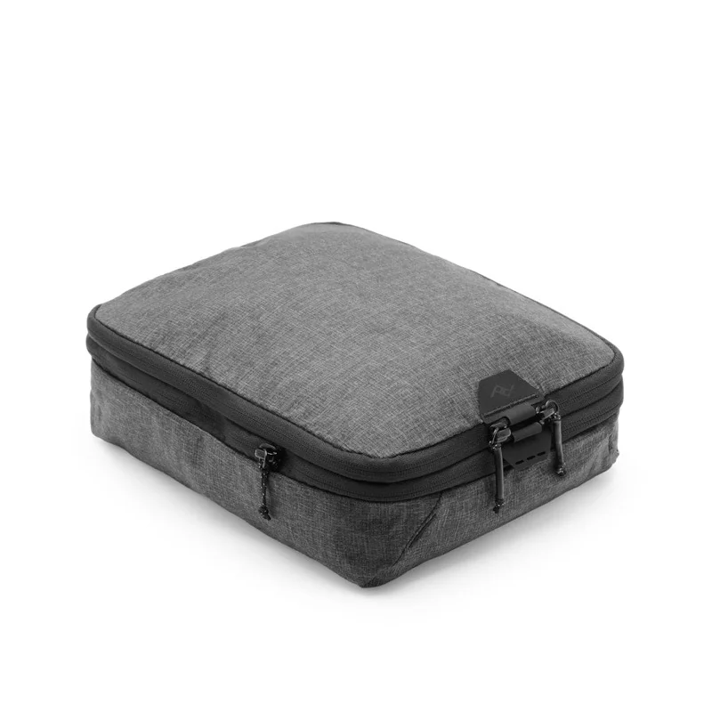 One Peak Design Smedium Packing Cube in Charcoal, SKU BPC-SM-CH-3, with compression zippers.